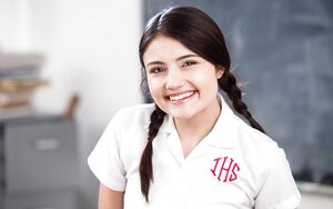 Adorable schoolgirl with flawless body Adria Rae poses naked in class