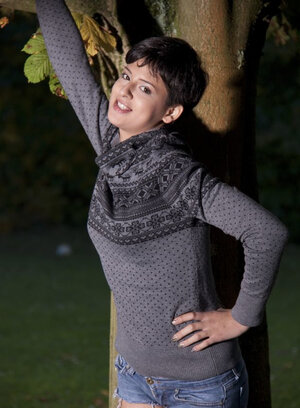 Modest 18-19 y.o. during walk in the forest finds immaculate spot to take off clothes