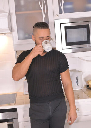 Submissive kitten dominated and also roughly analyzed in kitchen by boyfriend