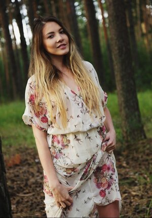 Ukrainian broad chooses a secluded place in the forest and plus commences playing with honey pot