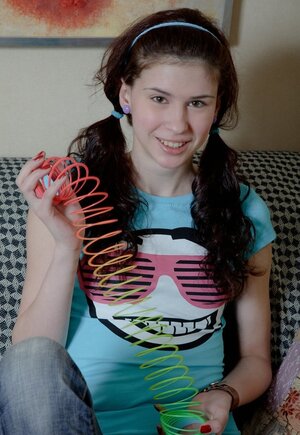 Excited Russian teen sucks cock and plus gets fucked in the living room