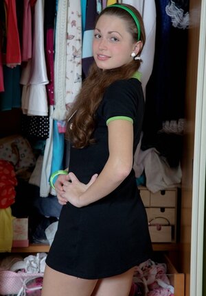 First-class kitten with green headb& has sizeable weakness for shopping & anal sex