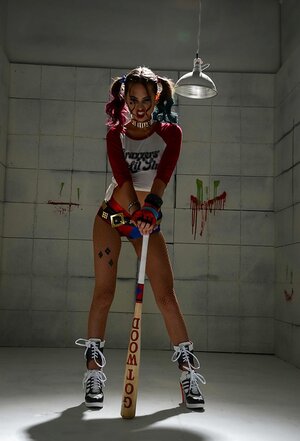 Hot thing with a bat equally loves posing dressed up and plus fully undressed