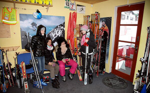 Four girlfriends adobe flash jugs in the snow and besides play kinky sex games in the cabin