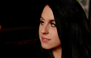 Vintage-style big-breasted brunette got cunt licked by lesbo girl and also rode a large dick