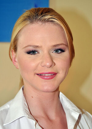 Purple pole of old fella slides deep into oozy cunny of blonde with immense tits