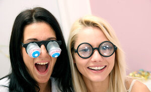 Mind-boggling girl with small boobs visits bestie for fun that ends with orgasms