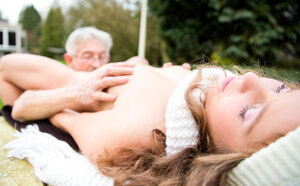 Redheaded chick will make love old creeps for food and furthermore it actually is wonderful