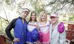 Blond, Uniform, Unter freiem Himmel, Cheerleaders, Bekleidet