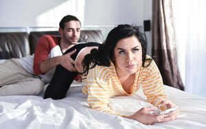 Pervert son gets to drill his mom's love hole after fucking his lady friend