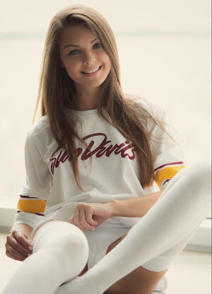 Michelle Jean wears baseball uniform and moreover shows her firm tooshie