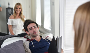 You better treat your gf's mom well to get your fuck tool sucked