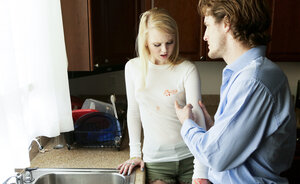 Glamorous blonde 18-19 year old gets fucked in the shower by a germophobe