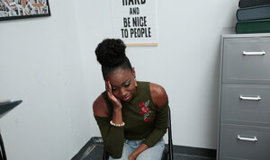 Ragazze Nere, Jeans, Ufficio, Coperta