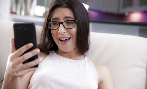 Anya Olsen and moreover Serena Blair eat and moreover finger twats on the couch