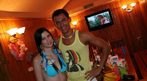Bikini, Brune, Party, Interrazziale