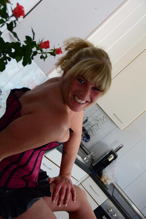 Blonde granny will have to do degrading stuff to get his dick