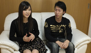 Mio Arisaka gives her colleague a sloppy fellatio and additionally swallows his cum