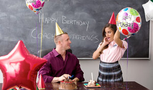 Universitarias, Latinas, Novias, Uniforme, Fiesta, Vestida