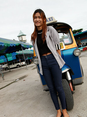 Far eastern girl with red hair and plus wet fuck hole prepping for a hard fuck