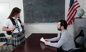 Geneva King gets roughly screwed by her aroused teacher Tommy Pistol