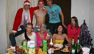 Brünett, Party, Weihnachten, Bekleidet