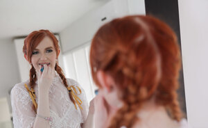 Krystal Orchid gets completely all wet before she even takes a hard D