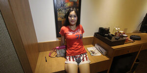 Asiatiques, Amateur, Shorts, Habillé