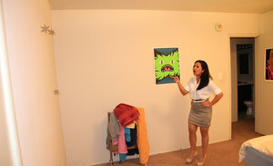Lucky Starr is a sublime Eager mom who strokes fat white purple pole