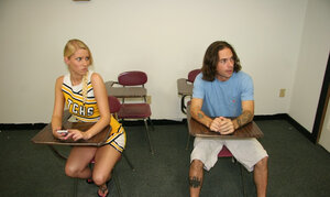 Completely sure cheerleader masturbating a dude in sandals
